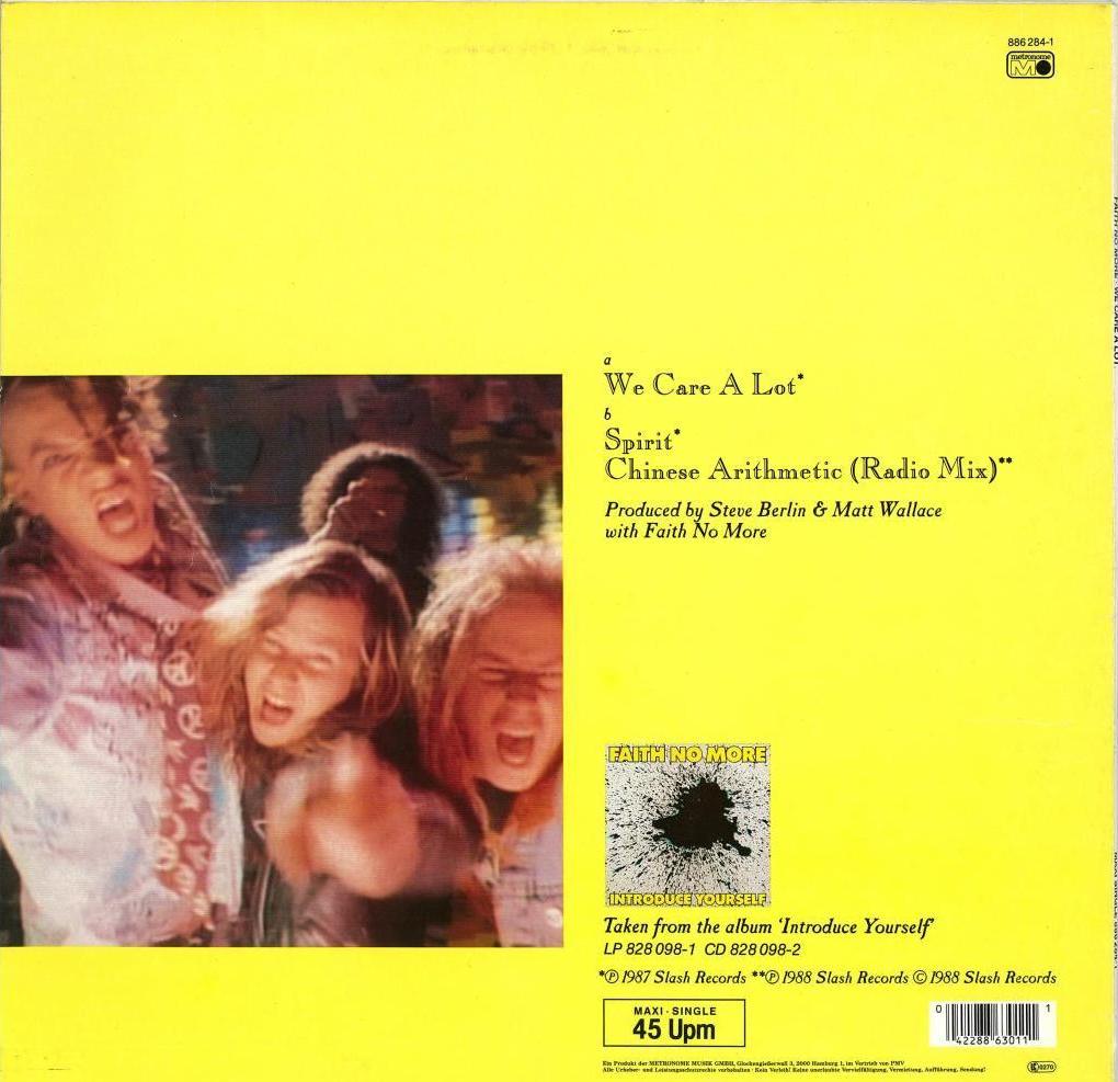 We Care A Lot (Single) Germany 12" 886 2841 Faith